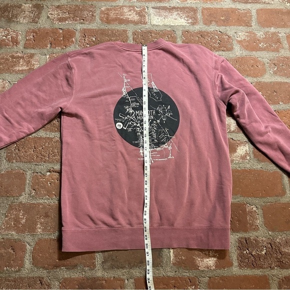 Mammoth WOMENS XL Pink mauve LANDMARK CLASSIC Crew Sweatshirt with map - Picture 13 of 15